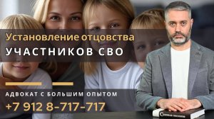 Как установить отцовство для выплат детям участника СВО?