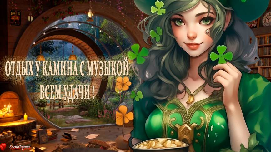 Уютный вечер у камина с музыкой смотреть онлайн