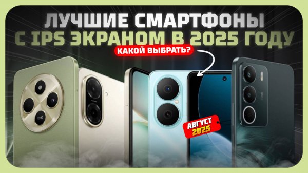 Лучшие смартфоны с IPS экраном в 2025 году — без ШИМ и с хорошей яркостью!