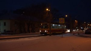 Трамваи Tatra T6B5SU-3167 и Tatra T3SU КВР Барнаул-3284. Разворот на кольце.