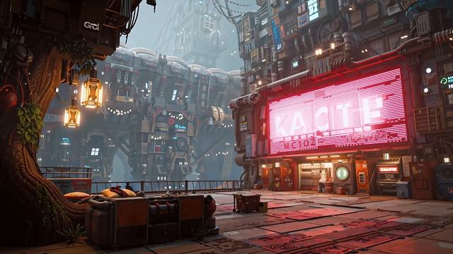 Cyberpunk Alleyway ｜ Dark Ambient Sounds For Sci-Fi Relaxation #darkambient #cyberpunk