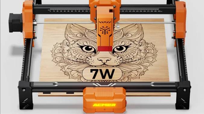 Обзор качества работы лазерного гравера ACMER S2 7W смотреть онлайн