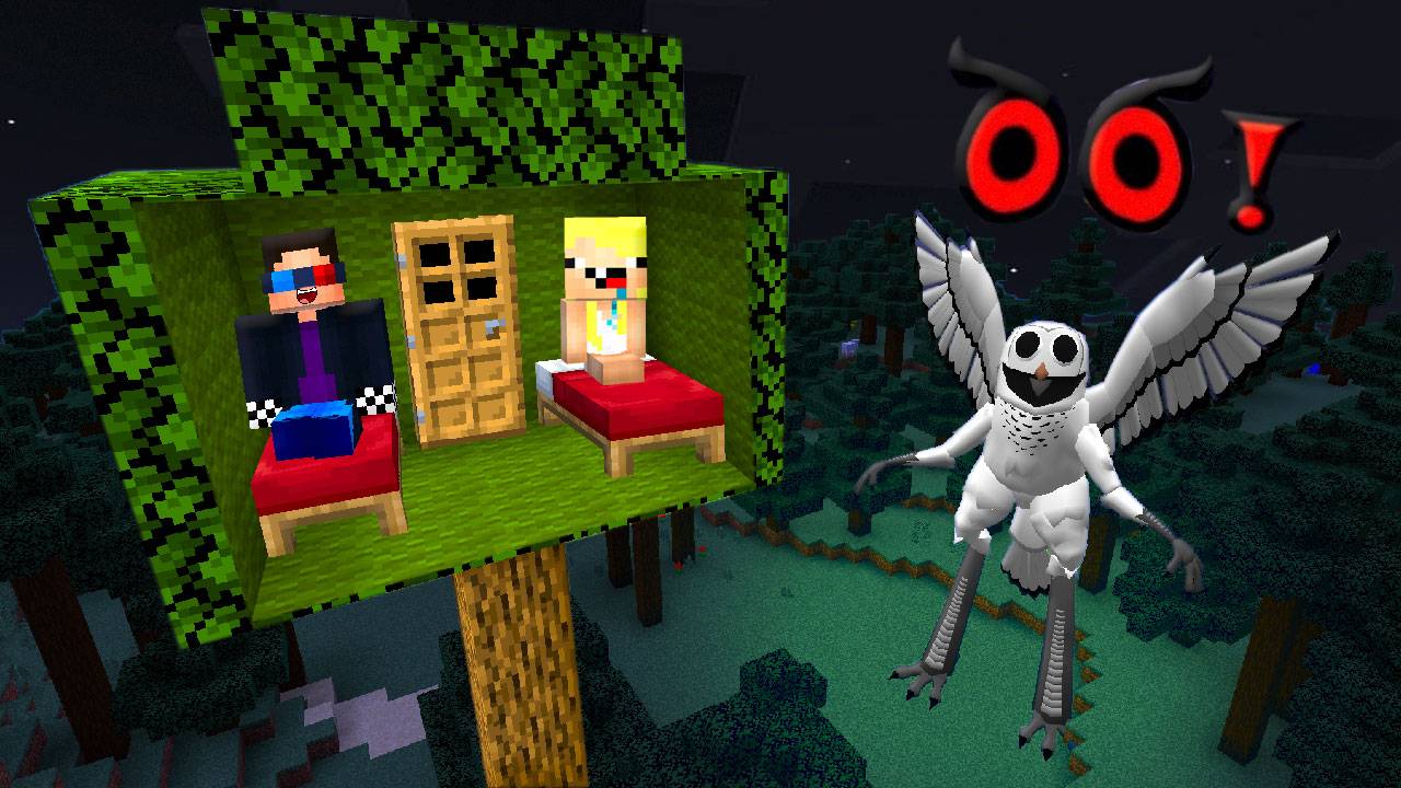 🌳ПОСТРОИЛИ ДОМ НА ДЕРЕВЕ 99 НОЧЕЙ В ЛЕСУ В МАЙНКРАФТ! MINECRAFT смотреть онлайн