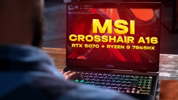 Полный тест RTX 5070 и Ryzen 9 7945HX в ноутбуке MSI Crosshair A16 HX 07W