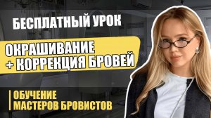 ОКРАШИВАНИЕ И КОРРЕКЦИЯ БРОВЕЙ | БЕСПЛАТНЫЙ УРОК ДЛЯ МАСТЕРОВ | БРОВИСТ