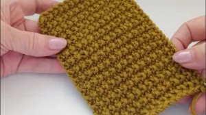 Узор _Песок_ спицами. 2 петли и 2 ряда