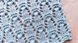 Чудесный ажурный узор спицами 💥  Для вязания пледов, джемперов