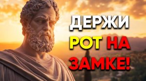 НЕ ГОВОРИТЕ О ТОМ, ЧТО ПРОИСХОДИТ У ВАС В ЖИЗНИ! | Стоицизм.