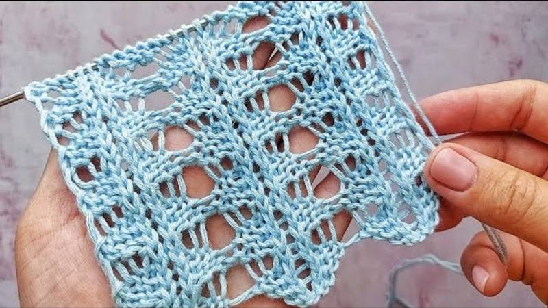 Кружевной узор с большими дырочками 🌟 Для вязания пляжных туник, маечек, ажурных палантинов смотреть онлайн