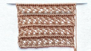 Замечательная мережка спицами 🎀 Простой лёгкий ажурный узор