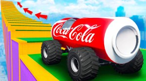 КАК ДАЛЕКО БИГФУТ КОКА-КОЛА СМОЖЕТ ЗАБРАТЬСЯ ПО СТУПЕНЬКАМ ЛЕСТНИЦЫ в ГТА 5 МОДЫ - ЭКСПЕРИМЕНТЫ