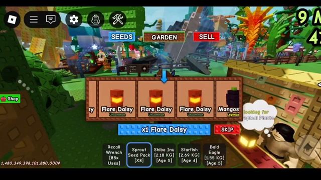 ОТКРЫЛ 50 Sprout Seed ПАКОВ И ВЫБИЛ НОВЫЙ ДИВАЙН В НОВОМ ОБНОВЛЕНИИ Beanstalk Event | Grow A Garden!