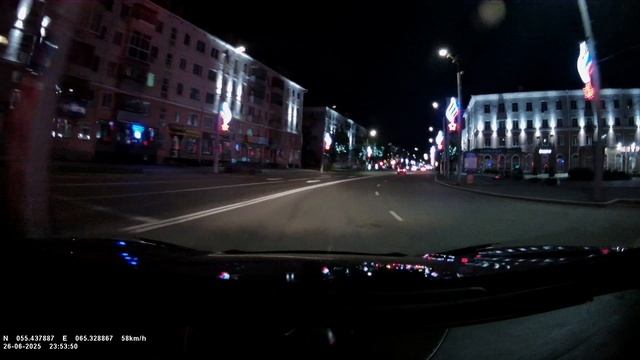 Ночная съёмка видеорегистратора Intego Kite 2