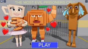 МАНДАРИН ДИН ДАН ВЛЮБИЛСЯ В БАЛЕРИНУ КАПУЧЧИНО, страшную тюрьму Обби (#Roblox)