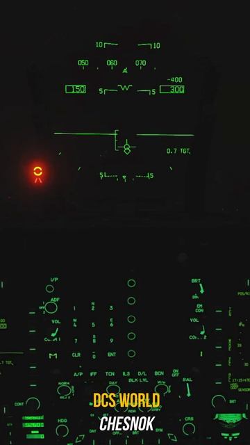 FA-18 Посадка на аэродром. Ночь, туман.