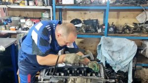 Ssang Yong Kyron D20DT. Загорается лампа давления масла и кап ремонт двигателя 2 часть