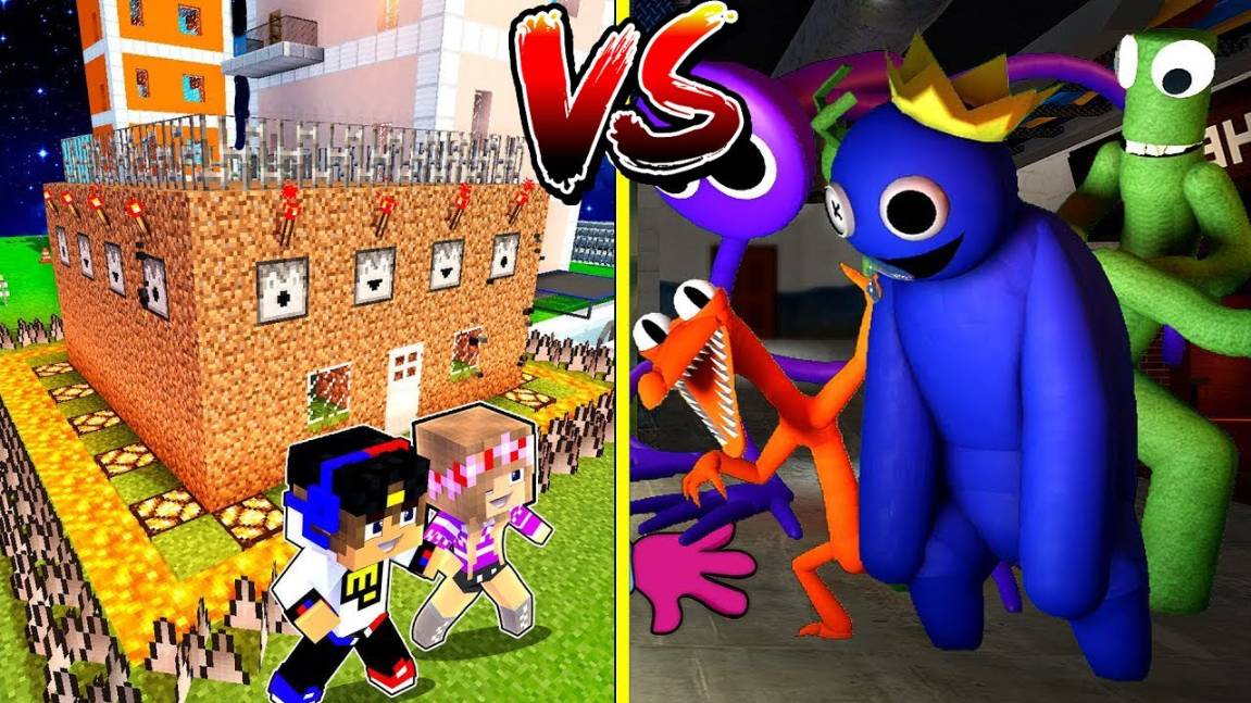 НУБ И ПРО ПОСТРОИЛИ ЗАЩИЩЕННЫЙ ДОМ ПРОТИВ РАДУЖНЫХ ДРУЗЕЙ в МАЙНКРАФТ ! ВИДЕО ТРОЛЛИНГ MINECRAFT смотреть онлайн