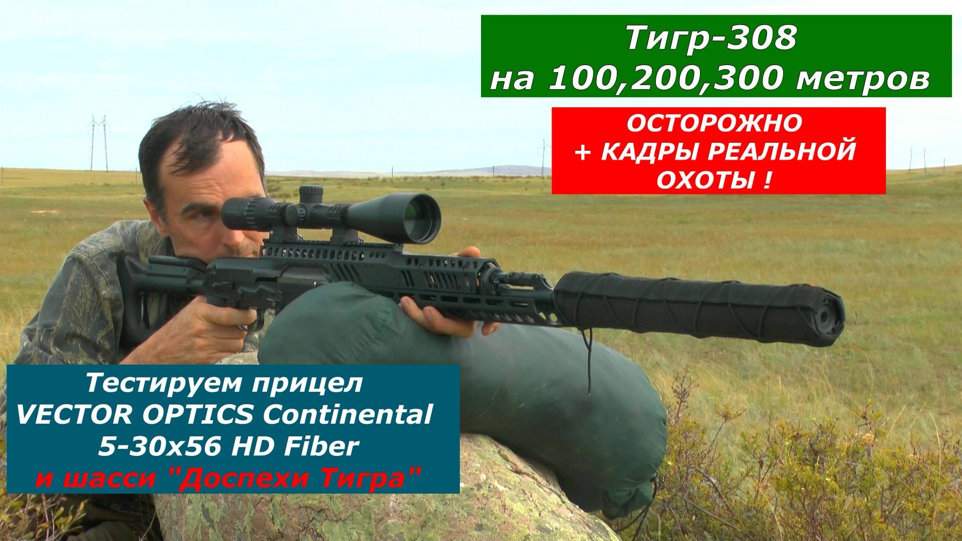 Тигр-308 Новый прицел от Vector Optics и шасси "Доспехи Тигра" !!! На что способен этот комплекс? смотреть онлайн
