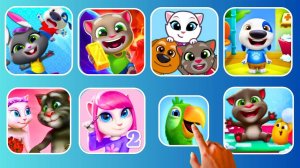 My Tom Loves Angela, My Talking Angela 2, Talking Pierre the Parrot,  My Talking Tom 2.
