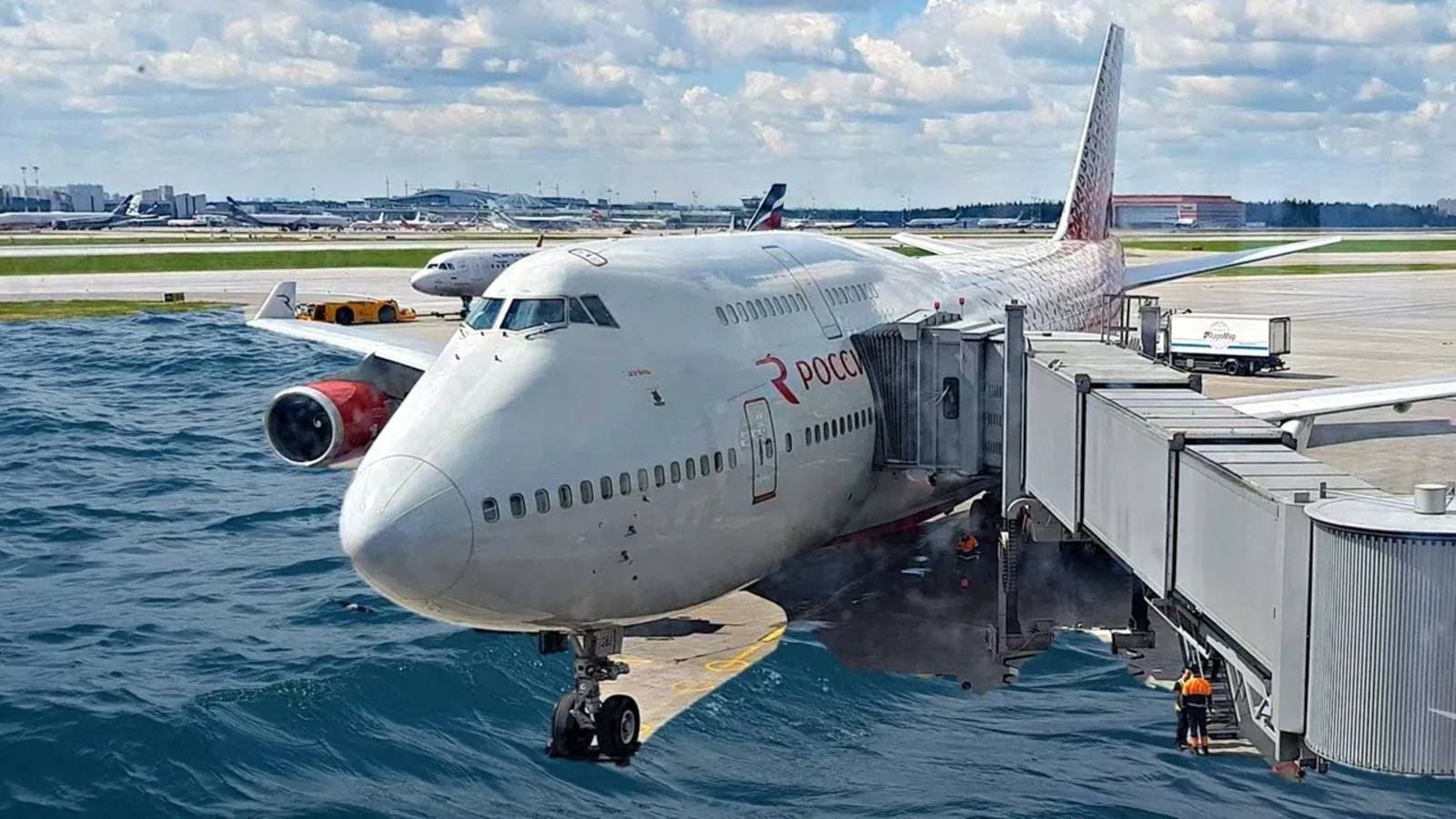 Полет на двухэтажном самолете. Боинг 747-400 и 4 часа лёта до Сочи. Авиакомпания "Россия" смотреть онлайн