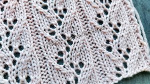 Замечательный ажурный узор спицами для джемпера,  палантина