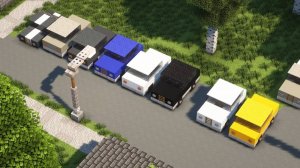 7 легковых машин для города в майнкрафте.