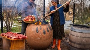 Изготовление Печи-Тандыра И Приготовление Баранины С Овощами