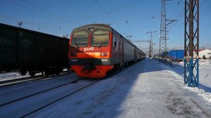 Электропоезд ЭД9М-0030. Покатушки от Развилки до Алтайской+отправление.