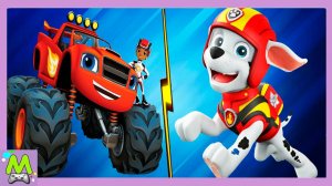 Щенячий Патруль vs Вспыш и Чудо-Машинки.Гонки Героев Мультиков.Кто Быстрее