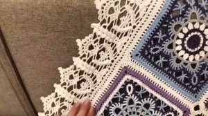 Анонс МК . Хлопковый плед -покрывало из мотивов крючком . (23.01.25)