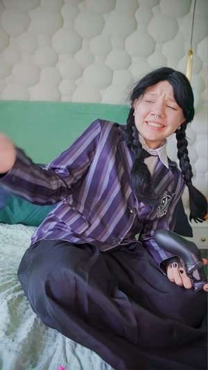 When You Abuse the Monster Under the Bed! #wednesday #funny #addamsfamily