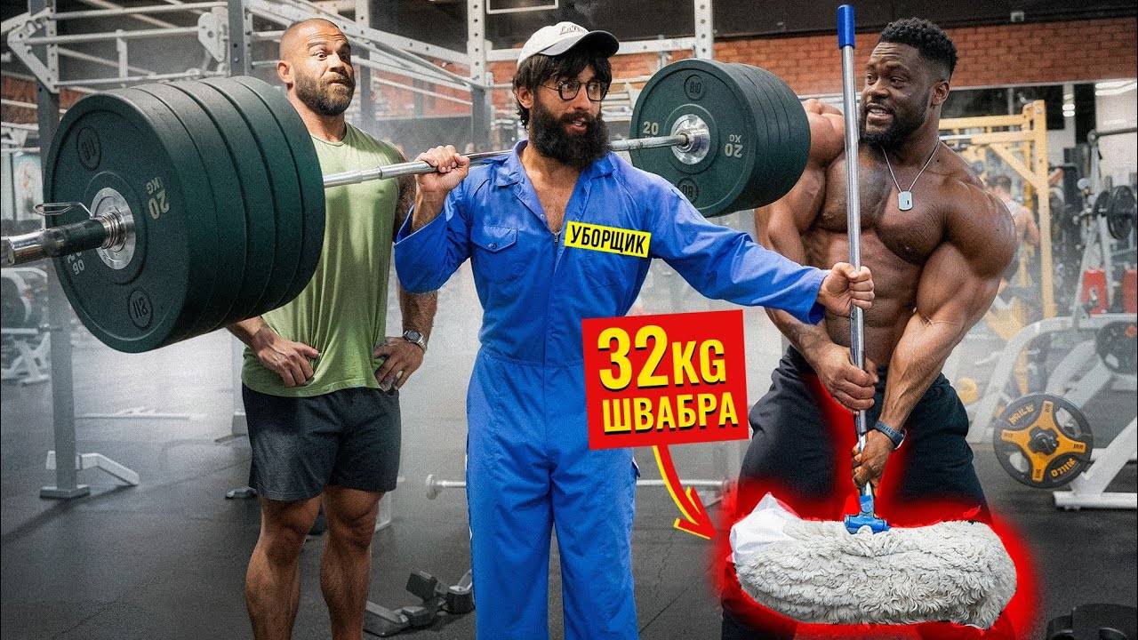 Уборщик со ШВАБРОЙ 32КГ Пранкует ЗАПАД | Gym Prank смотреть онлайн