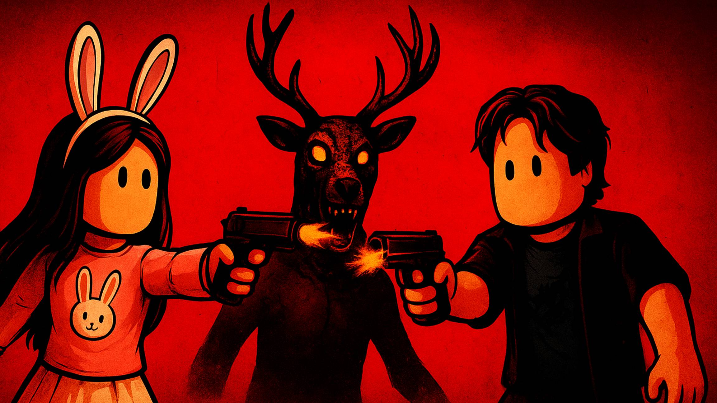 Роблокс 99 ночей в лесу / Олень получил пулю / Выживаем вчетвером / Лютый замес