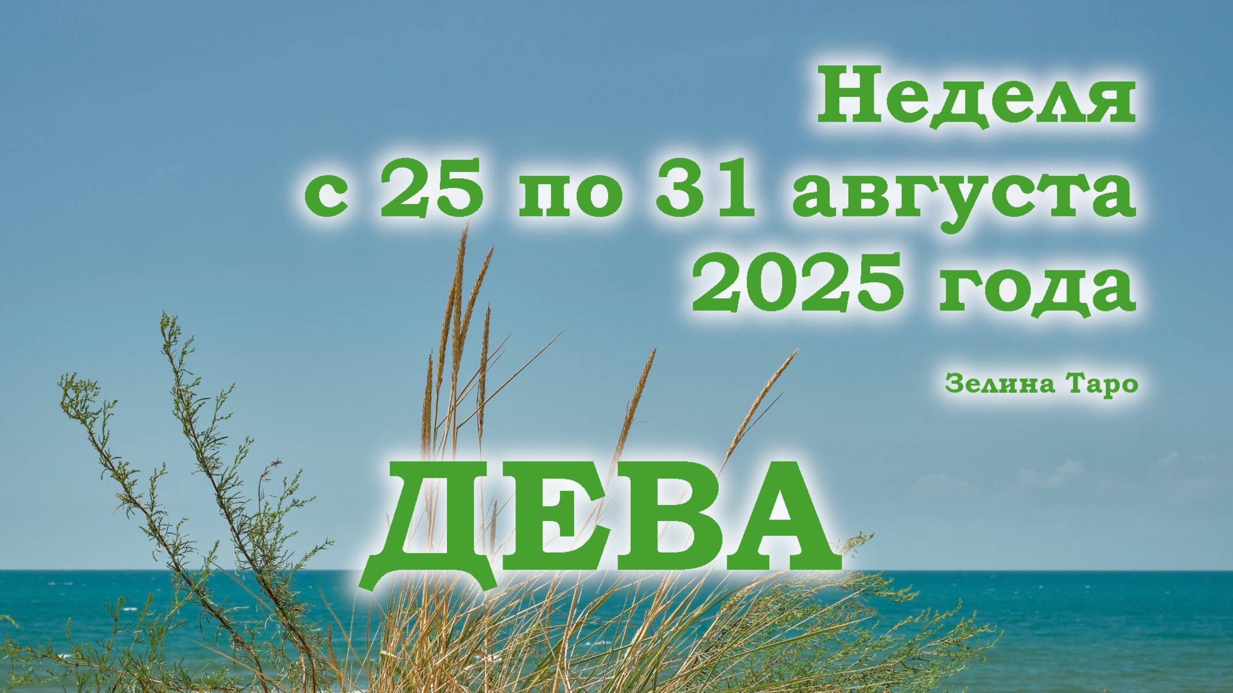ДЕВА | Таро прогноз на неделю с 25 по 31 августа 2025 года
