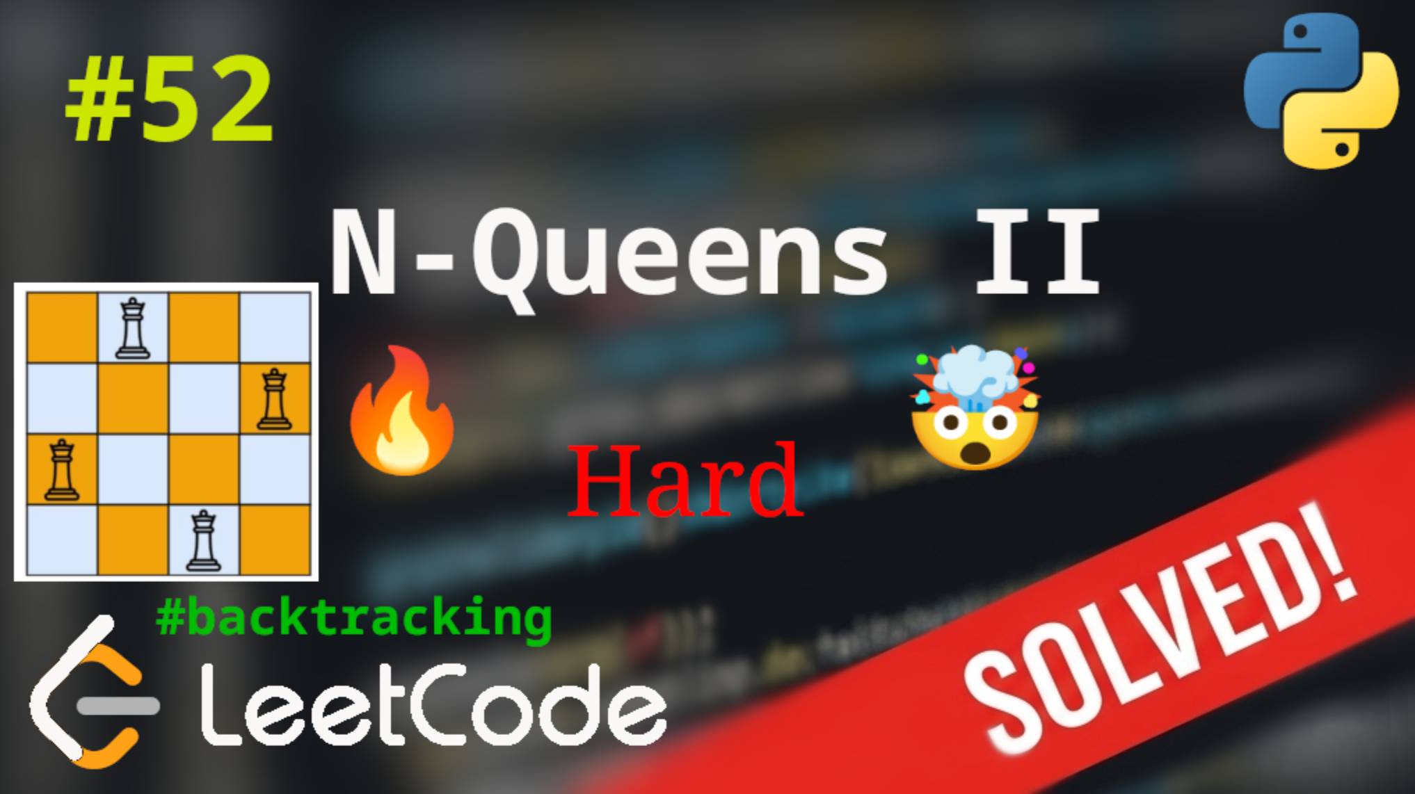 52. N-Queens II | Решение с комментариями | LeetCode | Backtracking смотреть онлайн