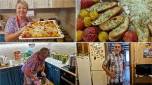 ЗАКРЫЛА ОГУРЦЫ, СЪЕЗДИЛИ В ГОРОД ЗА ПОДАРКОМ ОТ РОМЫ И ПРИГОТОВИЛА ЛЮБИМЫЕ ГРЕНКИ.