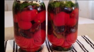 ВКУСНЫЕ ПОМИДОРЫ СО СЛИВАМИ  НА ЗИМУ