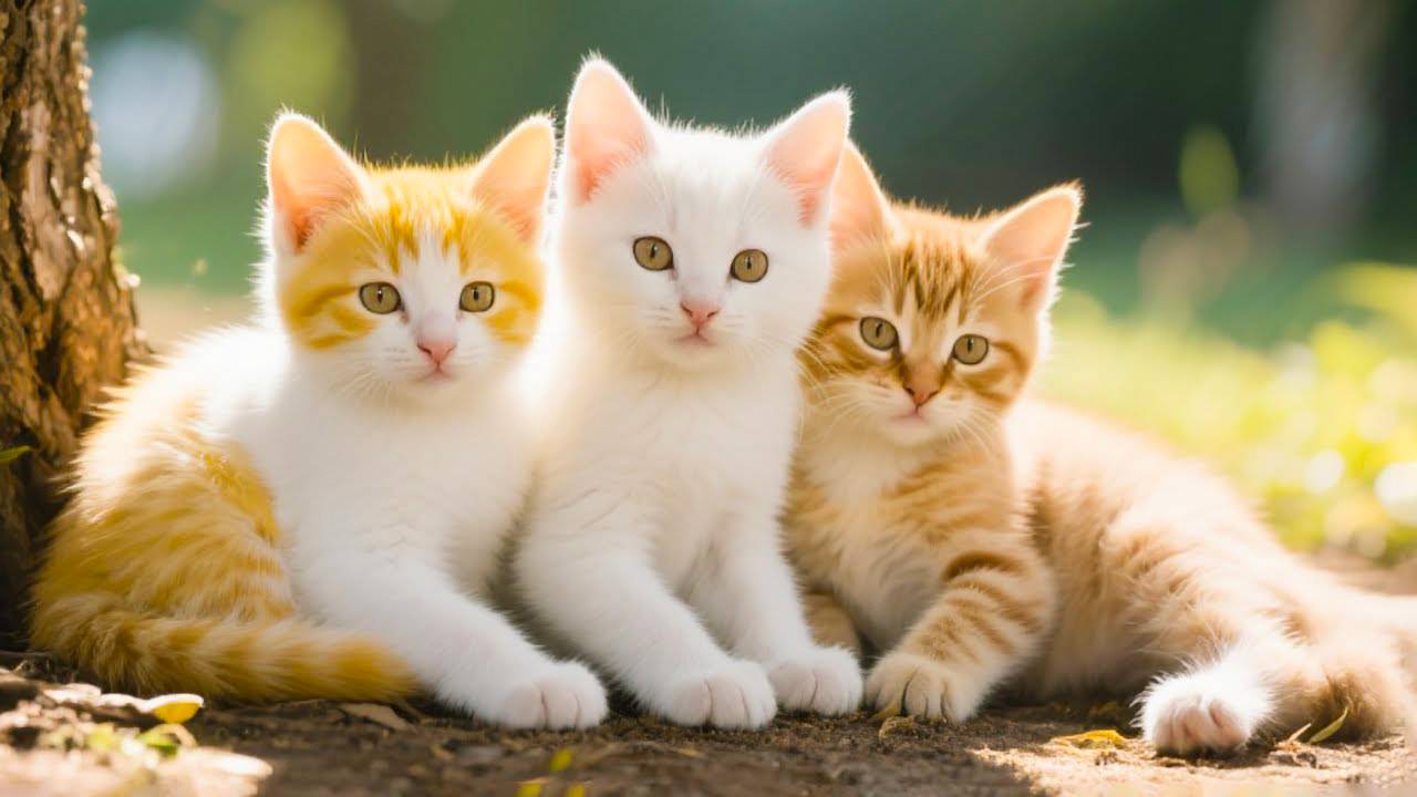 😹Красивые Котята мило мяукают на солнце🔥