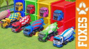 Мультики для детей про машинки бетономешалки. Мультики для малышей про яркие машинки грузовички