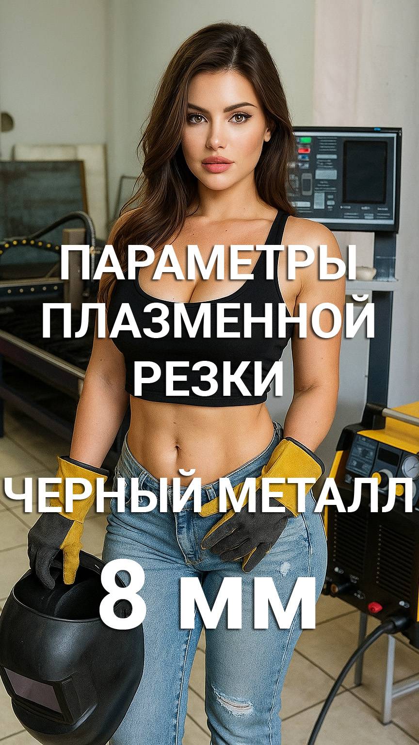 Параметры плазменной резки - черный металл 8мм