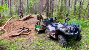 КРУПНЫЙ МЕТАЛЛ В ТАЙГЕ.ВЫВОЗИМ  ЩИТ ОТ ТРАКТОРА ТТ-4.ОКУЧИВАЕМ ОГОРОД  У БАБУШКИ В ДЕРЕВНЕ.
