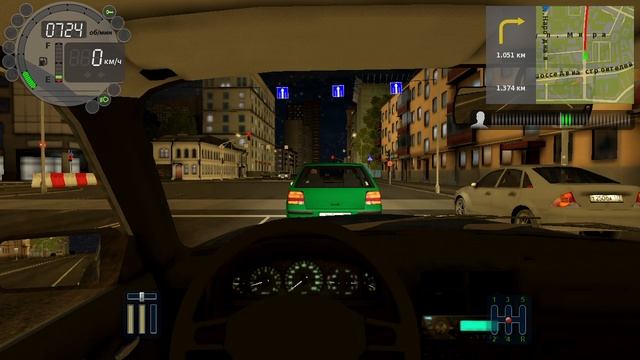 334) City Car Driving 908 м Парковая - Современный 1.883 км шоссе Авиастроителей - Рассветная