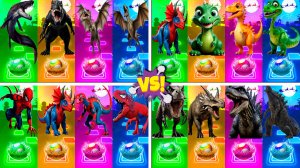 Динозавры МЕГАМИКС 33-36 уровни - Мультики про Динозавров | МУЛЬТФИЛЬМЫ ДИНОЗАВРЫ в Tiles Hop