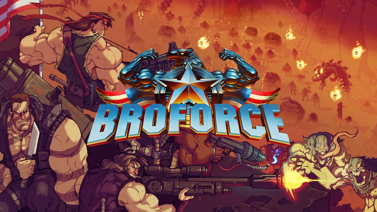 Broforce Вселяйте шок и трепет во врагов вместе со своими бро.