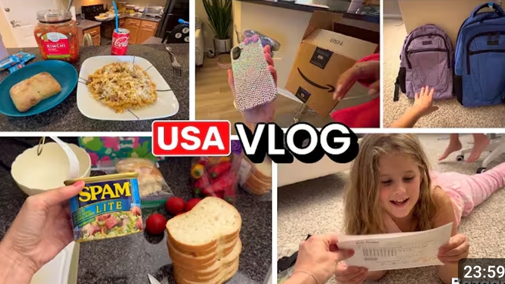 США ВЛОГ Новые рюкзаки Лиза дождалась Семейный ВЛОГ смотреть онлайн