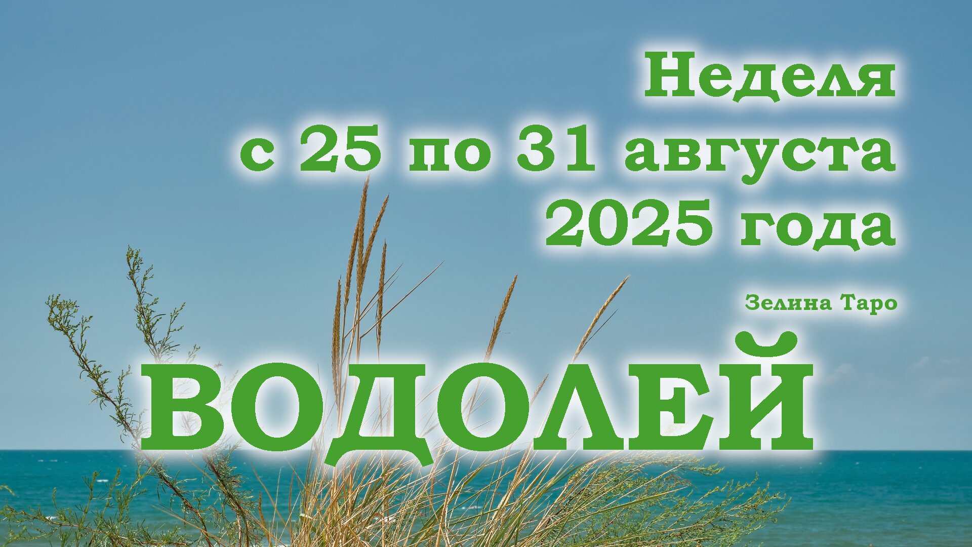 ВОДОЛЕЙ | ТАРО прогноз на неделю с 25 по 31 августа 2025 года