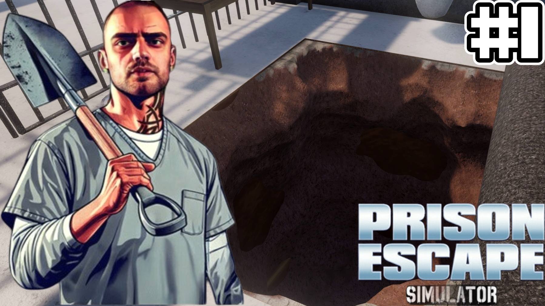 Сбегаем из тюрьмы | Prison Escape Simulator: Dig Out #1 смотреть онлайн