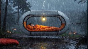 КЕМПИНГ В СИЛЬНЫЙ ДОЖДЬ; ВО ВРЕМЯ МОЛНИИ И ГРОЗЫ // Отдых в палатке Rain Tree