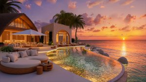 Осенний Джаз и Закат у Моря | Роскошная Вилла и Бассейн Для Релакса