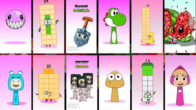 Sprunki OC с номерами блоков 22, 23, 24 | Подборка Incredibox смотреть онлайн